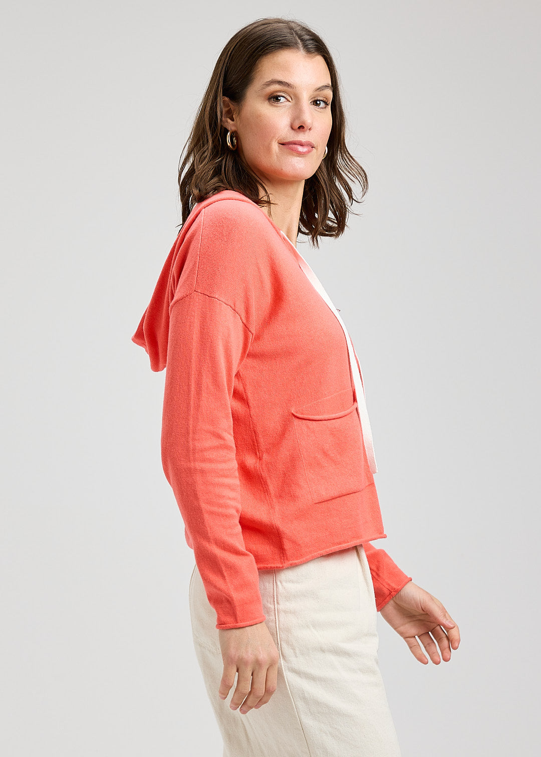 Z&P Threaded Hoodie Zip Cardigan Sweater