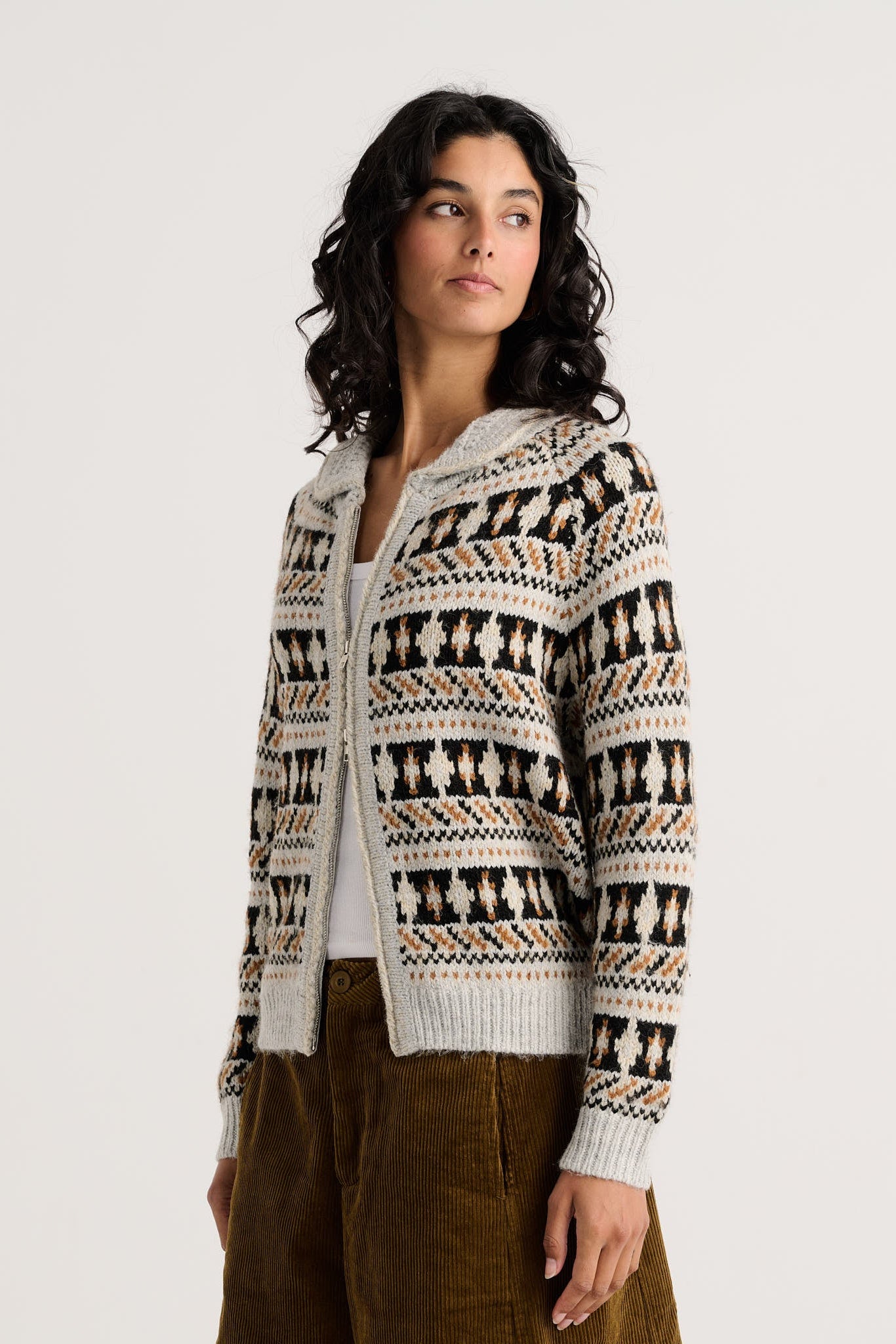 Z&P Fairisle Collared Sweater Jacket