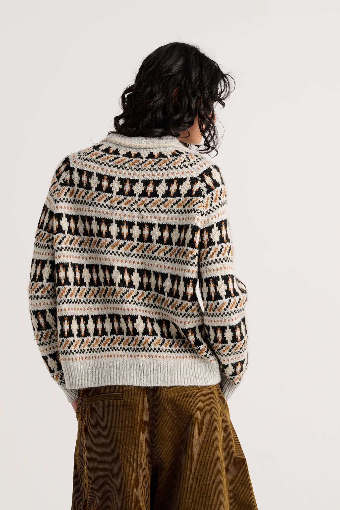 Z&P Fairisle Collared Sweater Jacket