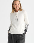 Z&P Drawcord Cotton Cashmere Sweater- White