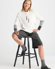 Z&P Drawcord Cotton Cashmere Sweater- White