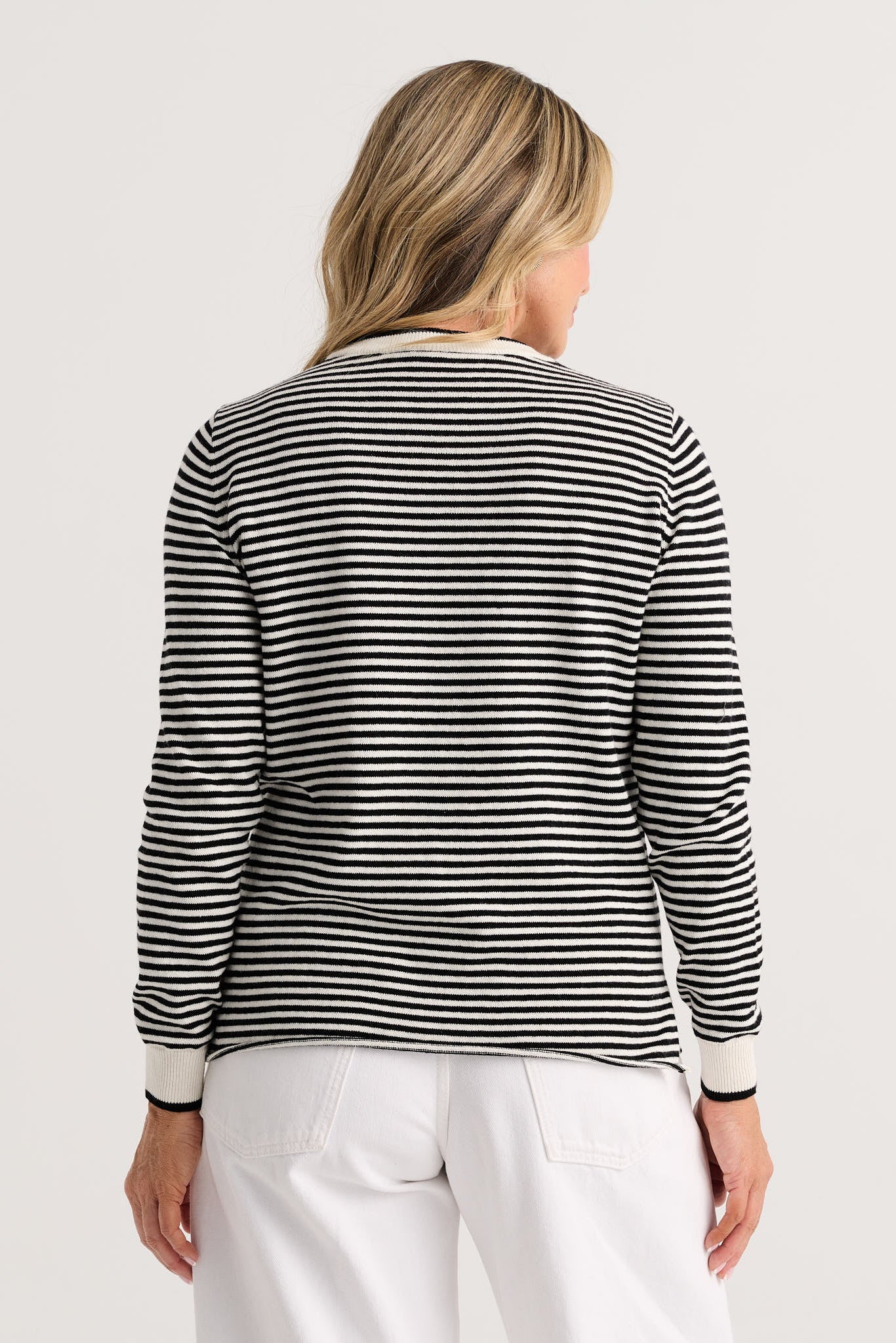 Z&P Everyday Stripe Sweater-White