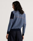 Z&P Dark Denim Knit Zip Up Cardigan Sweater