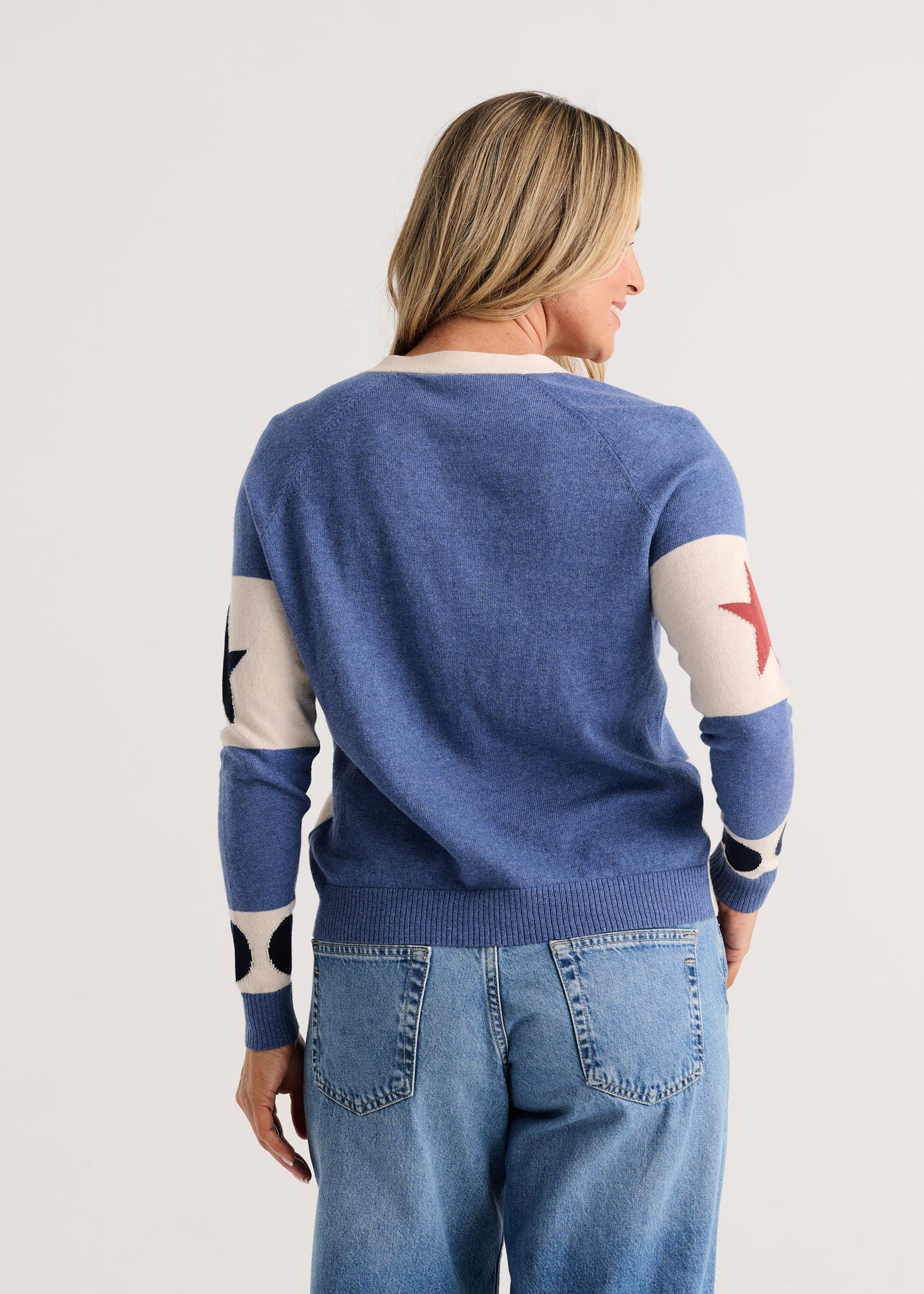 Z&P Stars & Spots Cotton Cashmere Cardigan Sweater