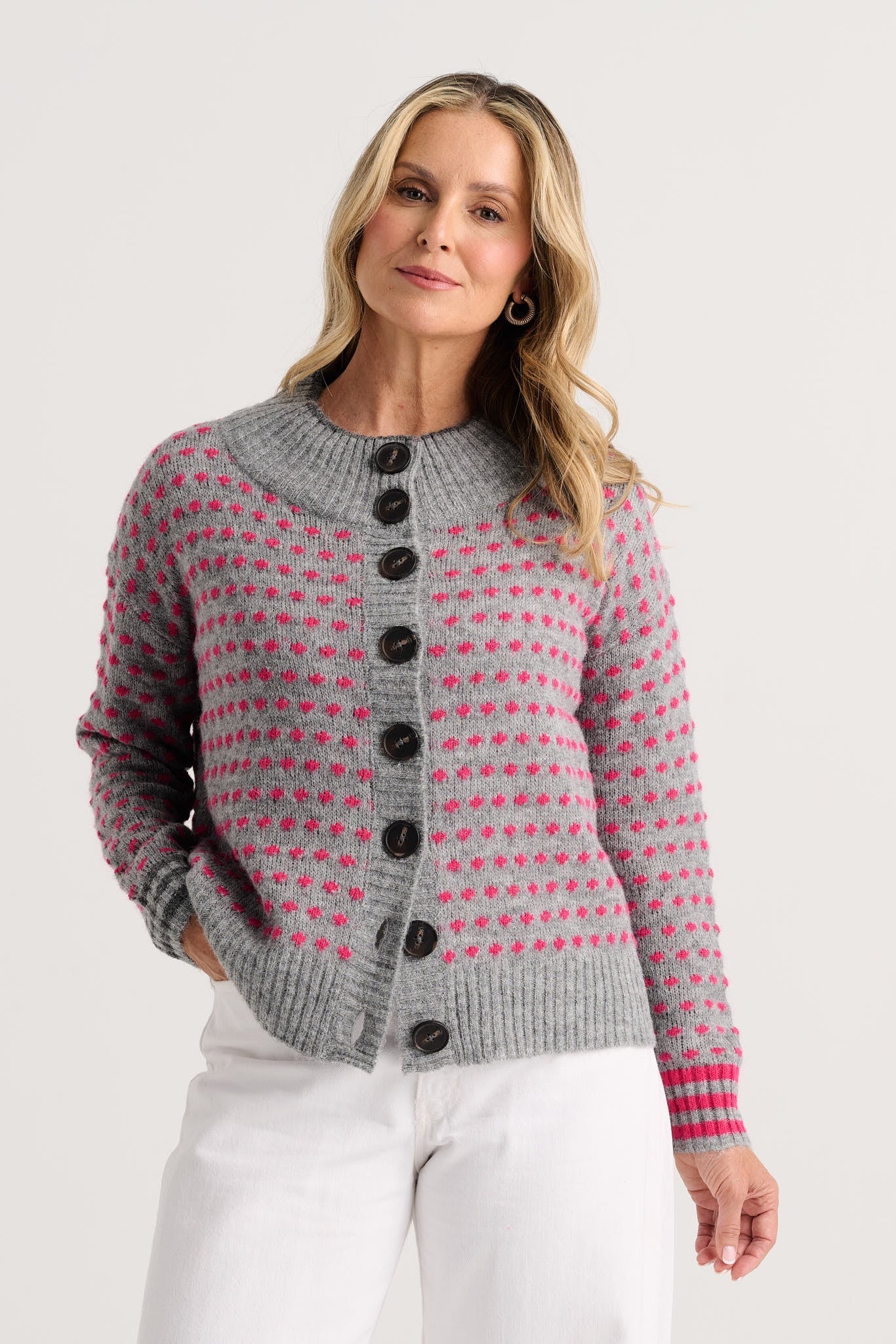 Z&P Textured Cardigan Sweater Jacket: Marl