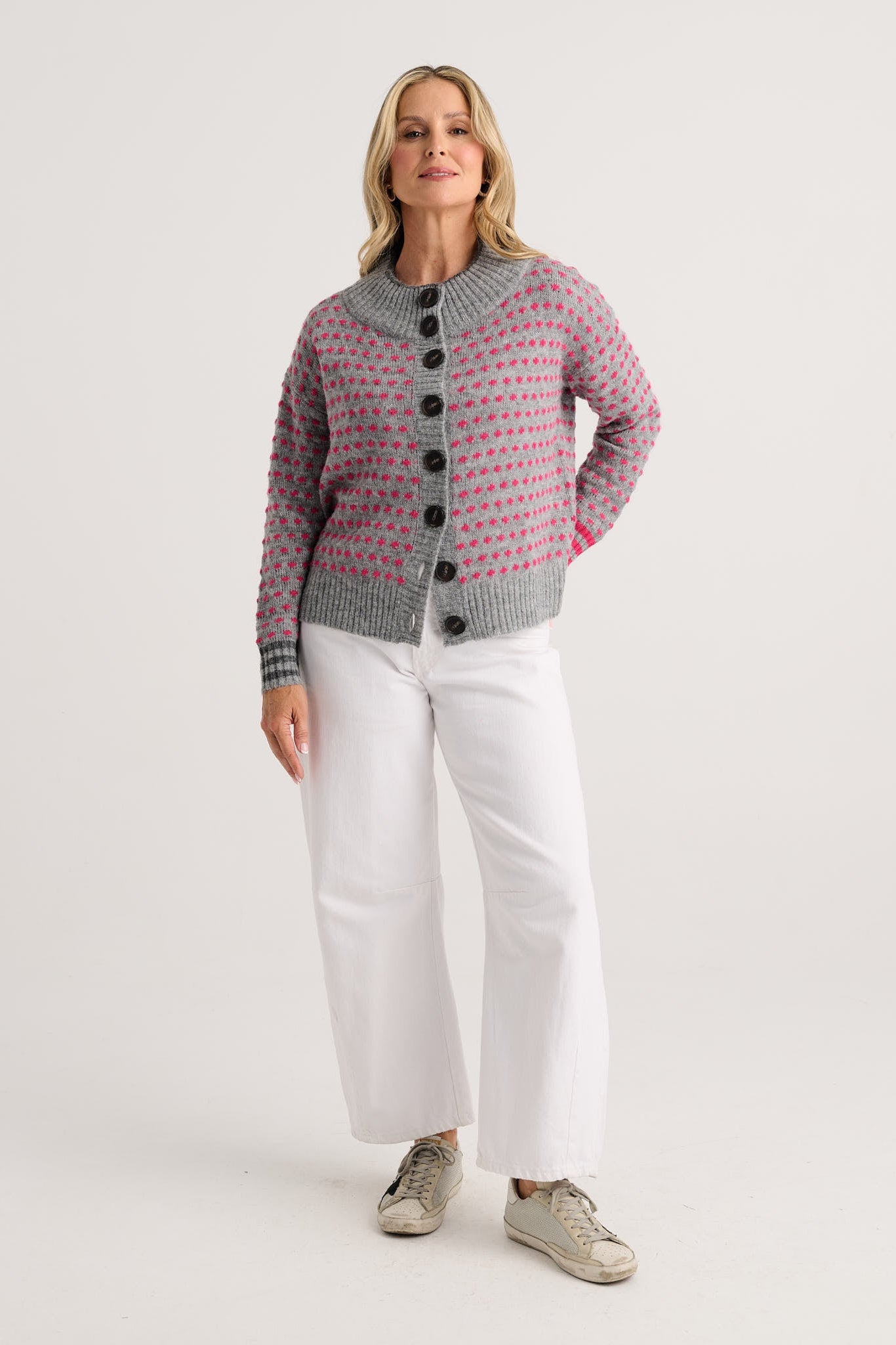 Z&P Textured Cardigan Sweater Jacket: Marl