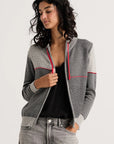 Z&P Marl Knit Zip Up Cardigan Sweater