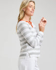 Z&P Stripe Henley Sweater