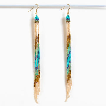 Beaded Fringe Duster Earrings