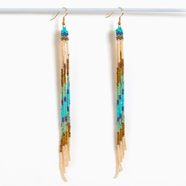 Beaded Fringe Duster Earrings