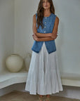 Denim Button Down Vest