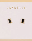JK Baguette Black Gold Earrings