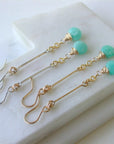 Linear Slender Amazonite Earrings 14K Gold Fill