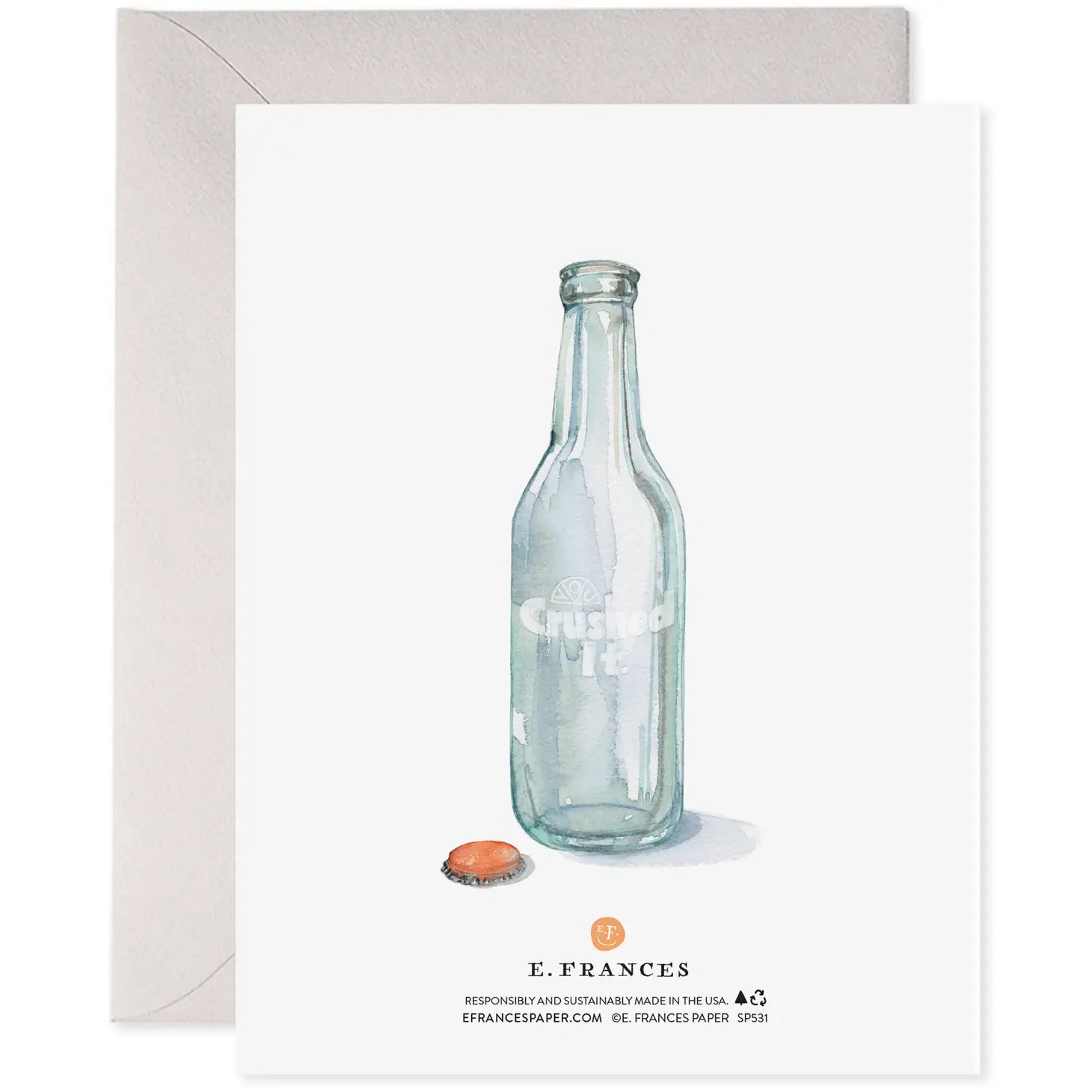 E. Frances Crushed It Congratulations Greeting Card