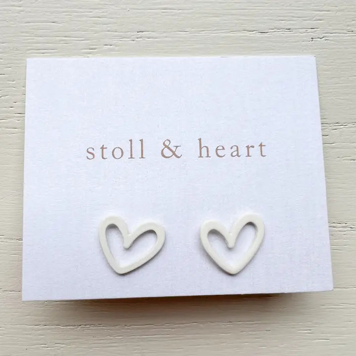 Stoll & Heart Heart Studs Earrings