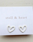 Stoll & Heart Heart Studs Earrings