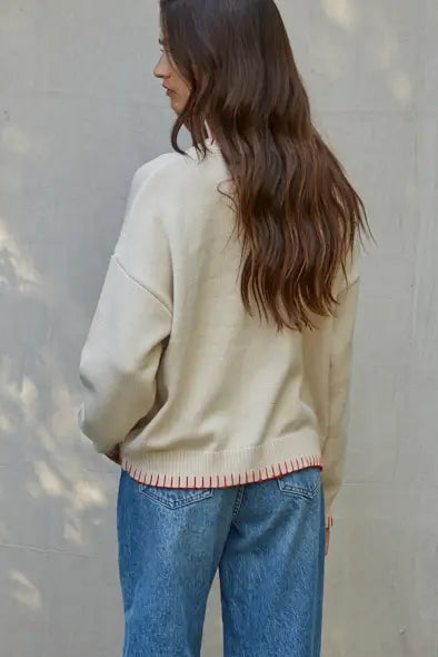 Summer Tomatoes Cotton Blend Sweater