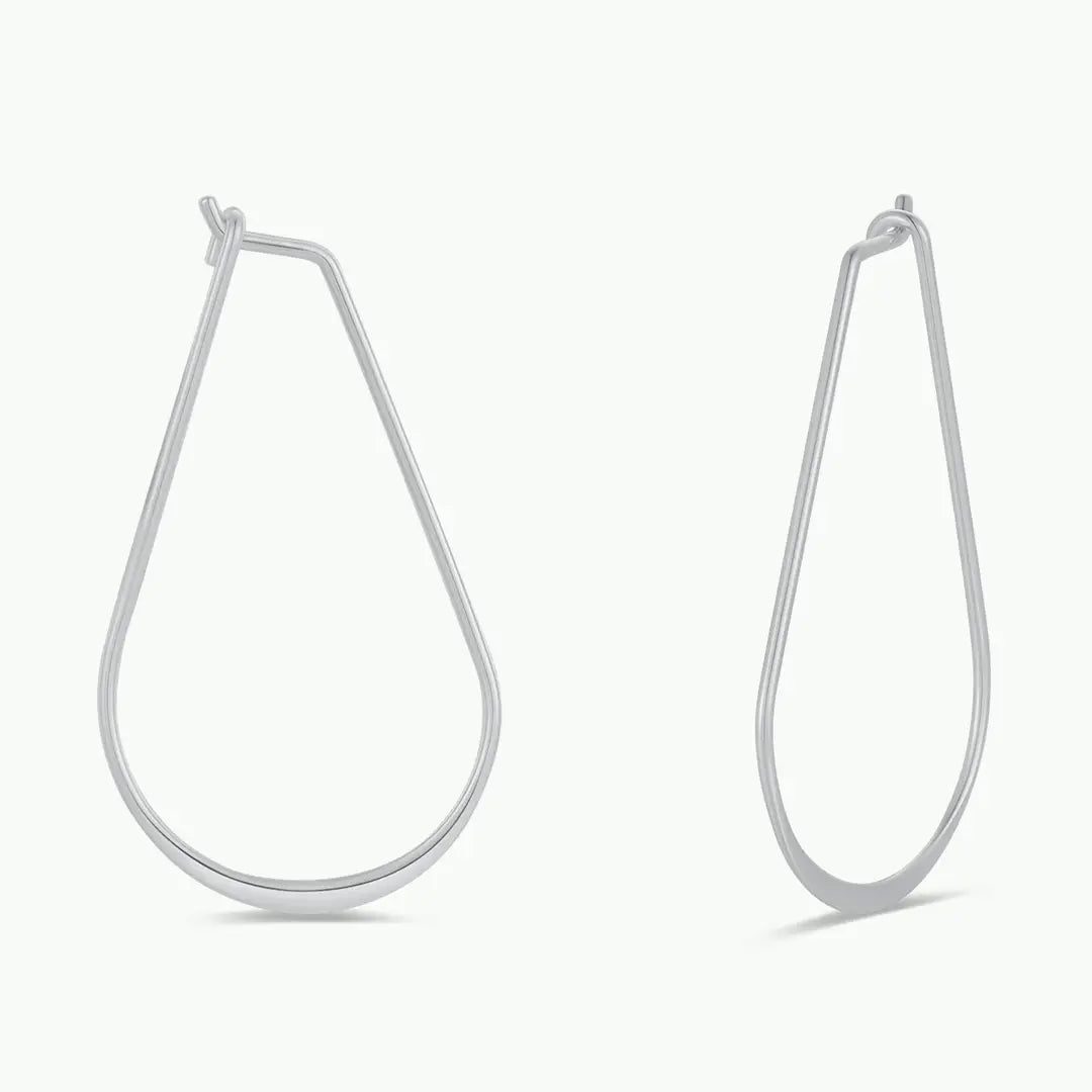JK Long Oval Hoop Earrings