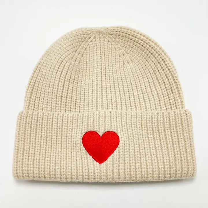 Heart Cotton Beanie Hat