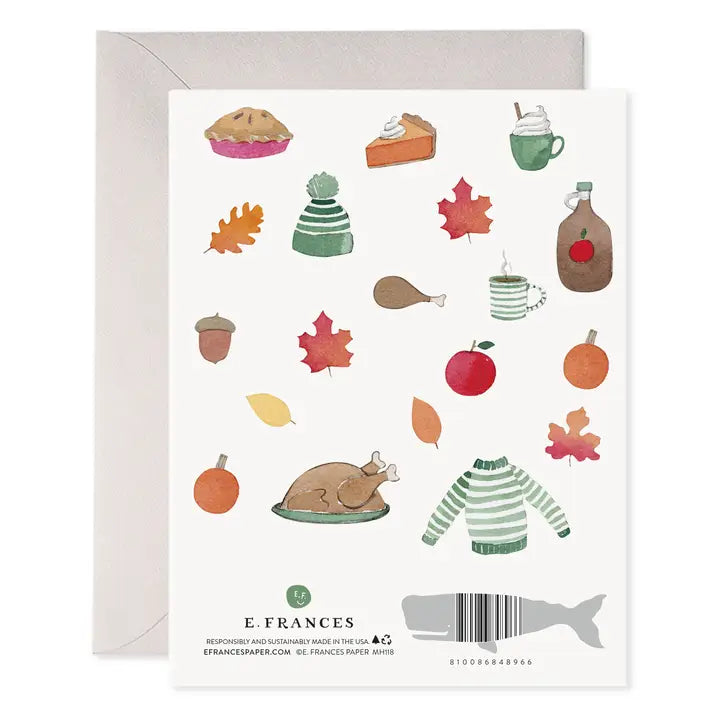 E.Frances Crisp & Cozy Thanksgiving Greeting Card
