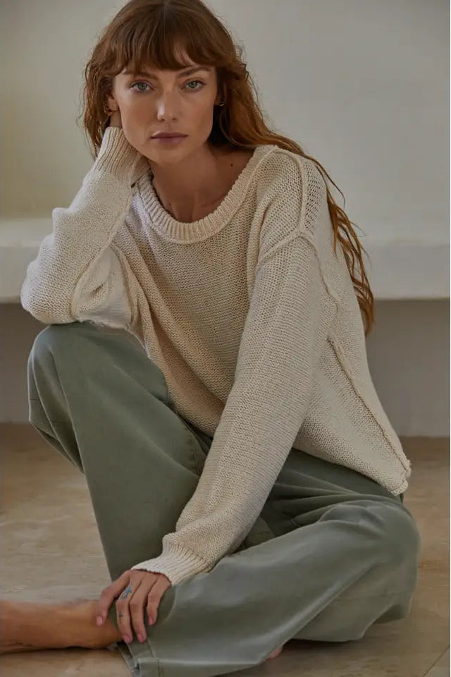 Hailee Cotton Crew Neck Sweater