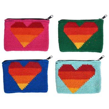 Woven Heart Pouch