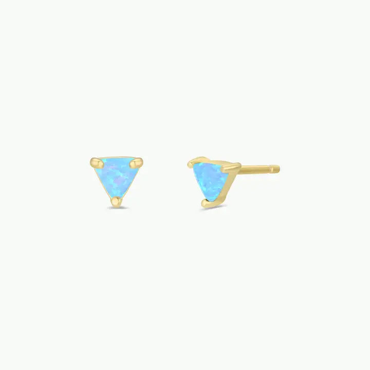 JK Mini Energy Gem: Fire Opal Gold Earrings