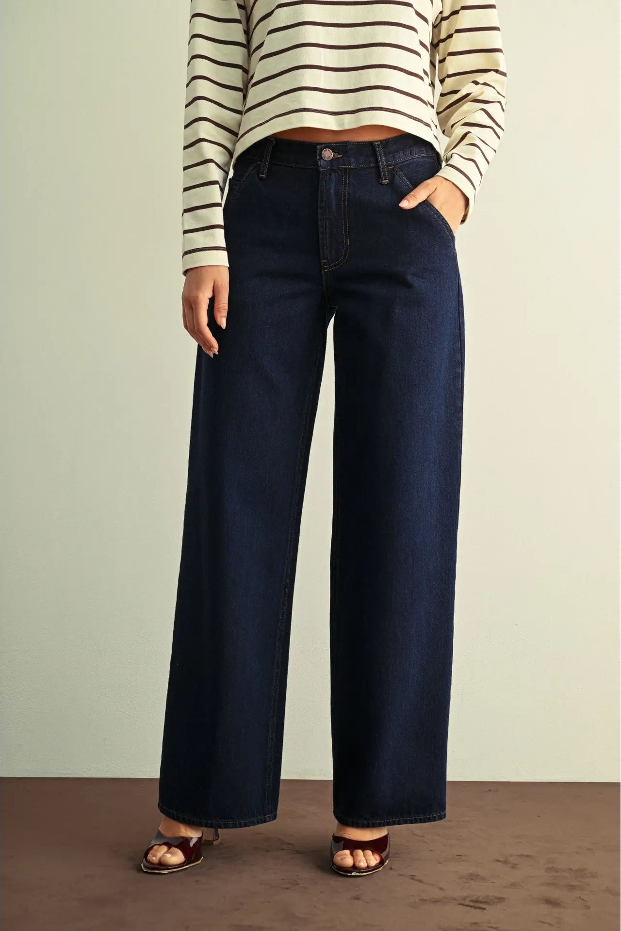 Dark Rinse Denim Trouser