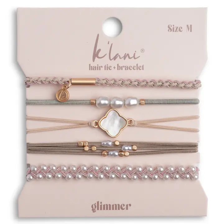 K'Lani Hair Tie Bracelets- Set of 5