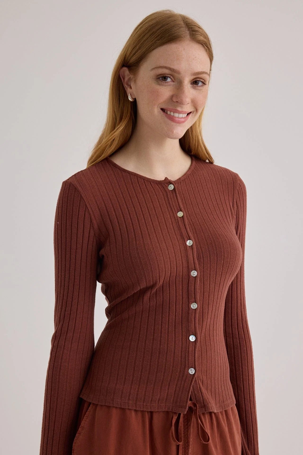 Bella Dahl Autumn Amber Long Sleeve Cardigan