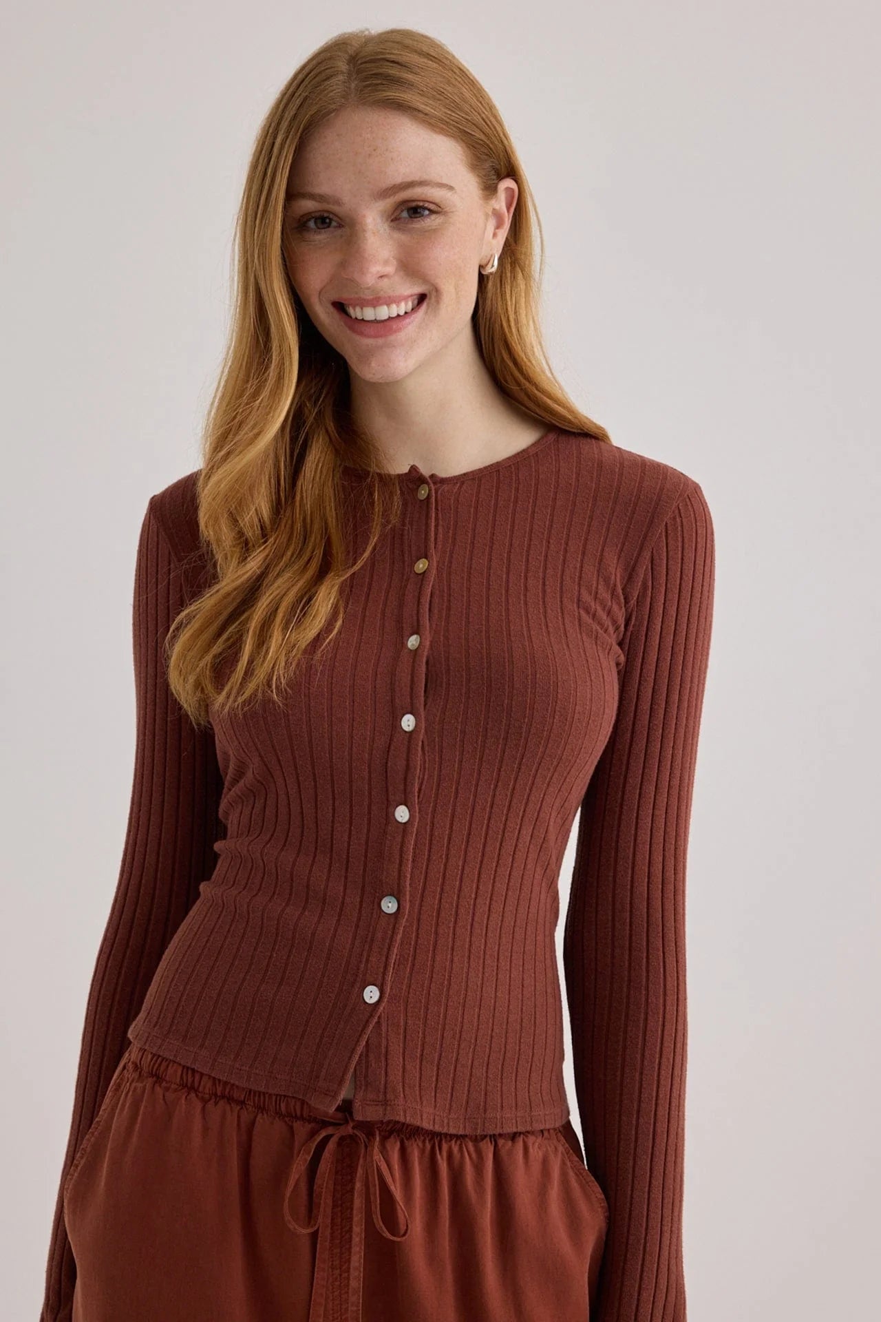 Bella Dahl Autumn Amber Long Sleeve Cardigan