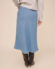 Bella Dahl Bias Skirt With Tie-Indigo Harbor Wash