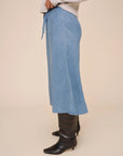 Bella Dahl Bias Skirt With Tie-Indigo Harbor Wash