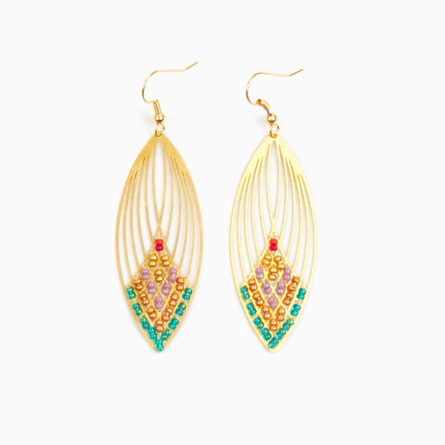 Swooping Oval Earring