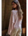 Pinky Rolled Round Neck Sweater