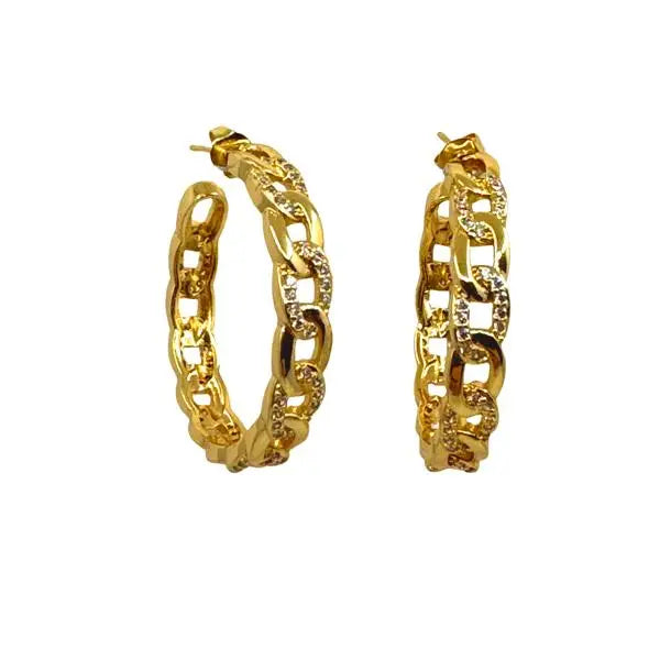 18Kt Gold Filled Links Hoops