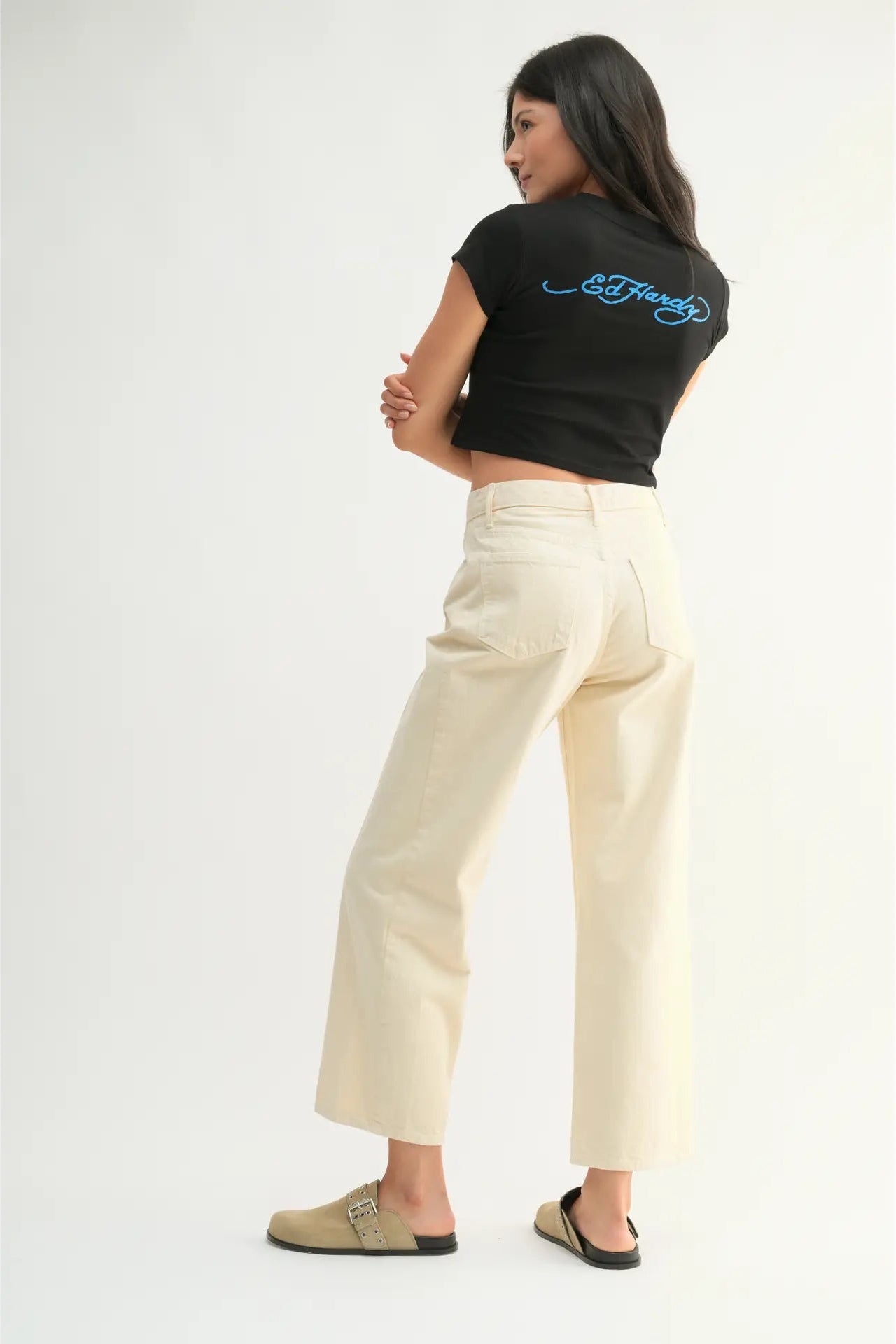 Just Black Barrel Jean Twist Medium Denim