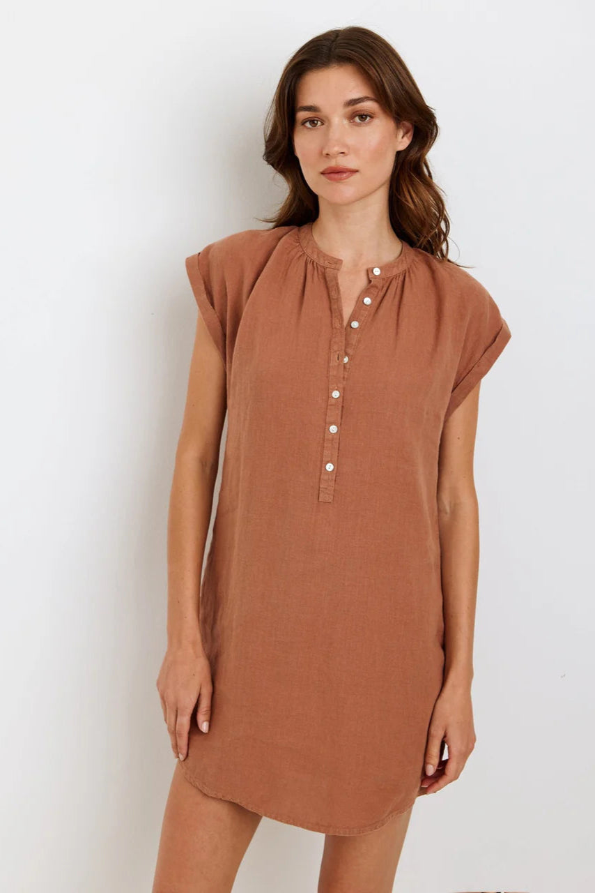 Bella Dahl Cap Sleeve Henley Dress