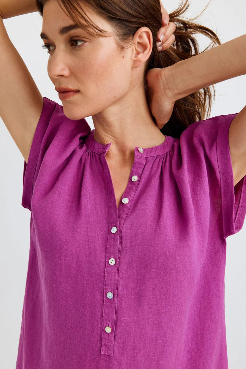 Bella Dahl Cap Sleeve Henley Dress