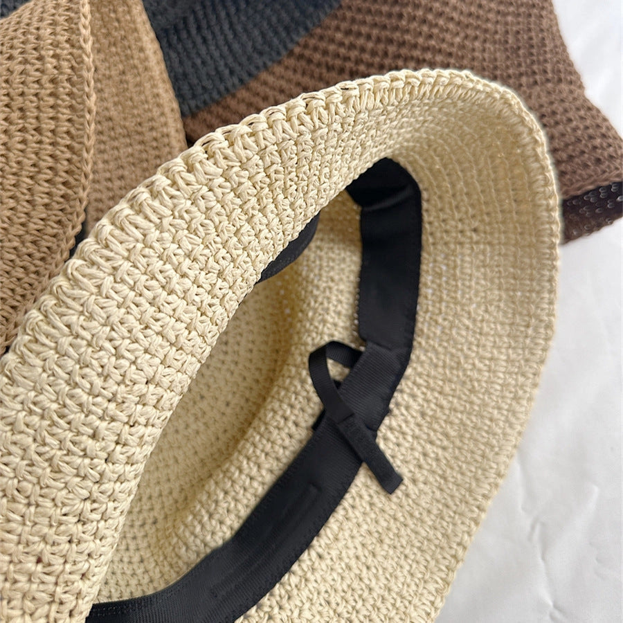 Foldable Raffia Straw Bucket Hat