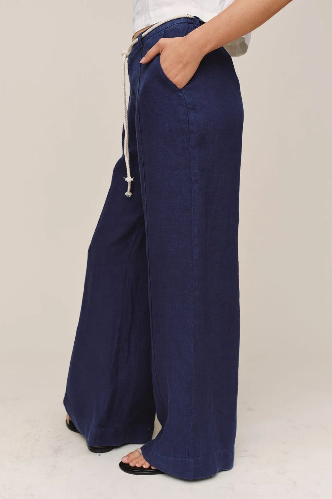 Bella Dahl Clean Waist Pintuck Wide Leg Pant