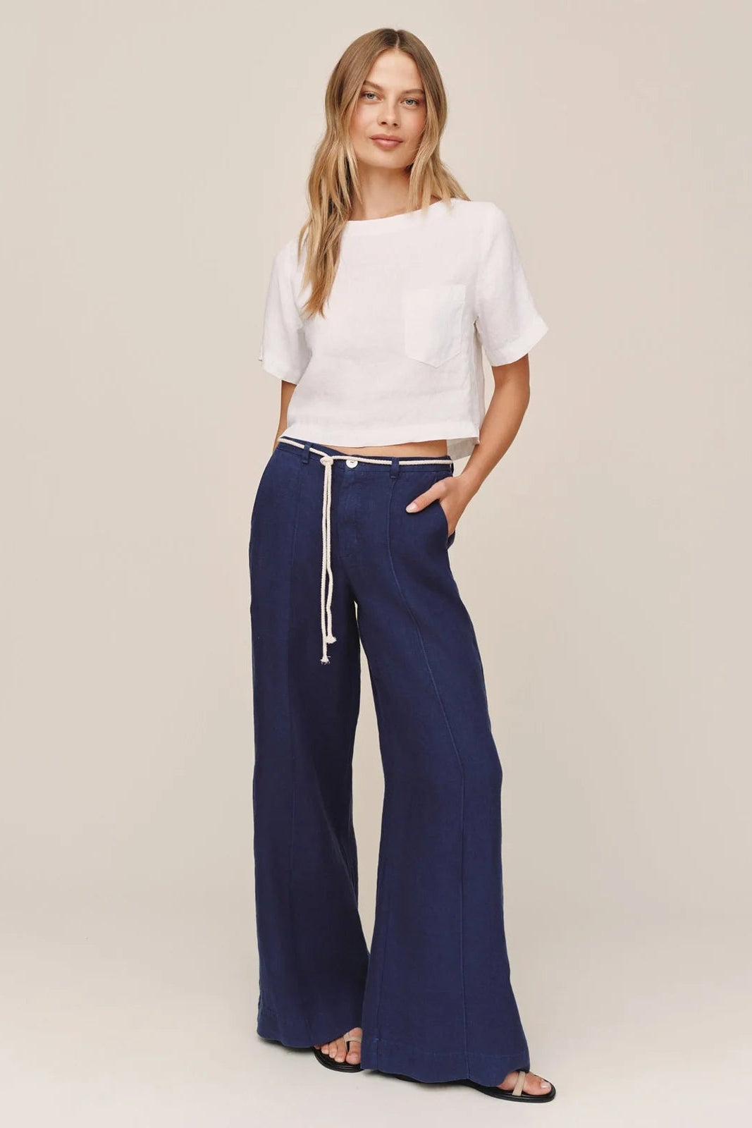 Bella Dahl Clean Waist Pintuck Wide Leg Pant