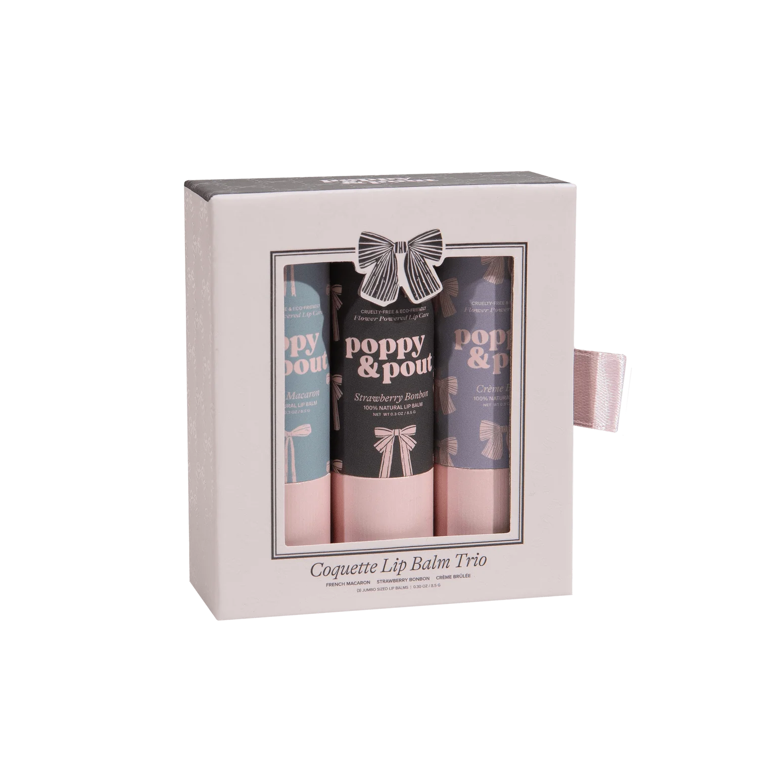 Poppy & Pout Coquette Lip Balm Trio Gift Set