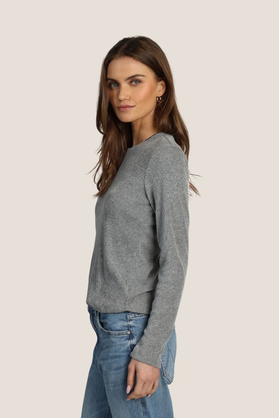 Cozy Rib Crewneck Long Sleeve T-Shirt