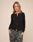 Bella Dahl Cotton Cashmere Crew Neck Cardigan