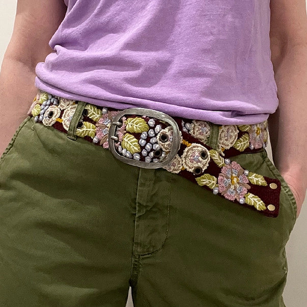 Jenny Krauss Morning Glory Embroidered Belt