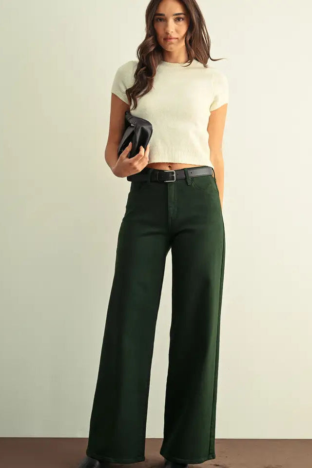 In the Forest High Rise Stretchy Wide Leg Jean