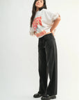 The Low Rise Black Denim Slouch Jean