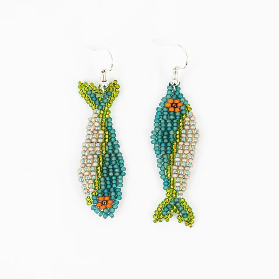 One Fish Two Fish Beaded Earrings
