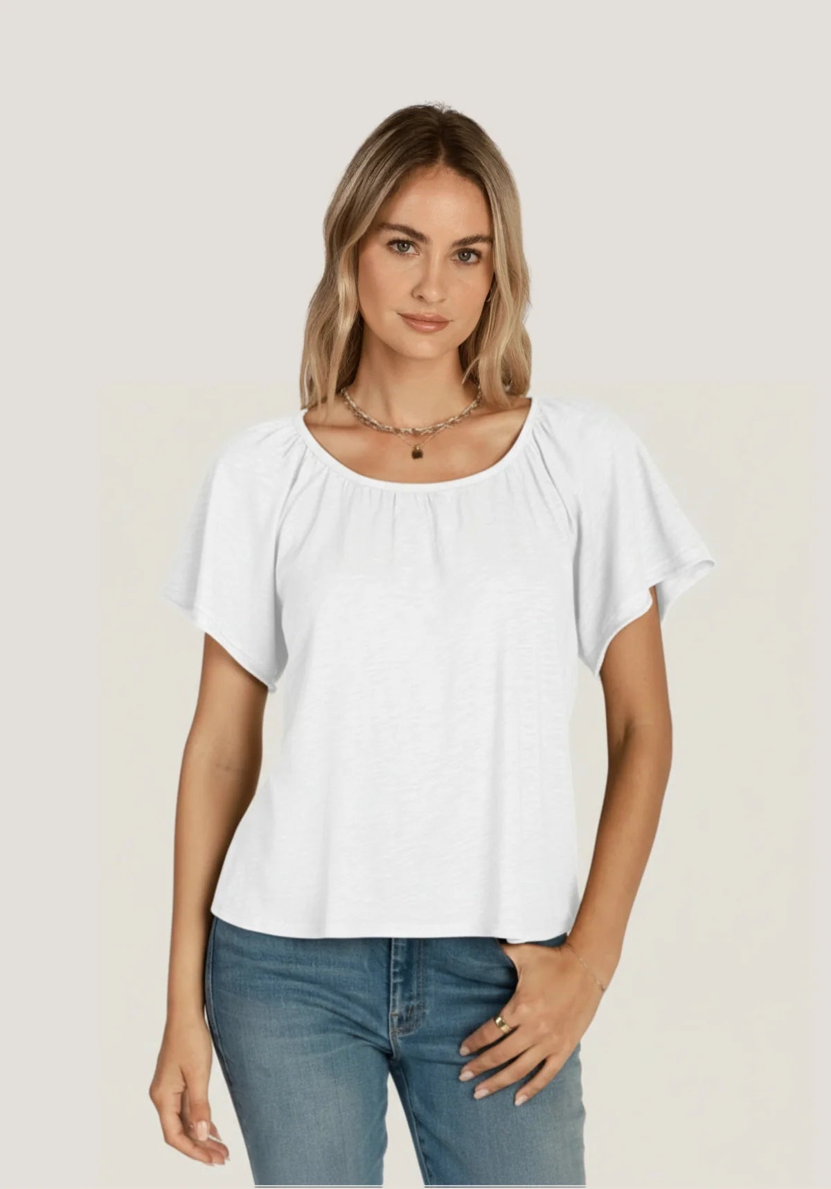 Masie Flutter Sleeve Top